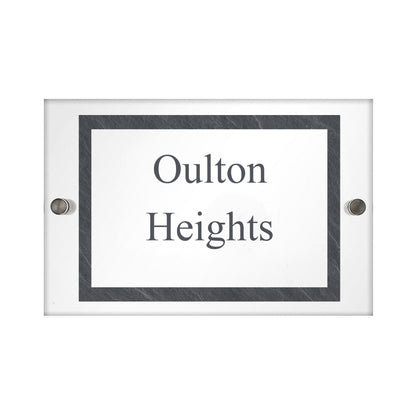 Personalised Slate Effect Acrylic House Sign - MK&JD Gifts