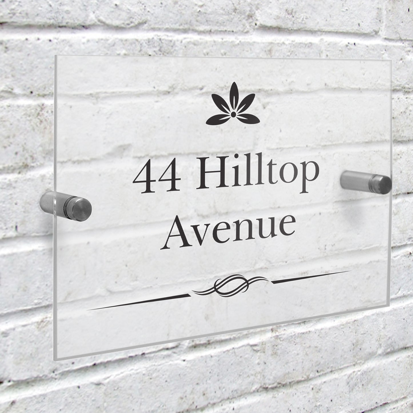 Personalised Decorative Swirl Acrylic House Sign - MK&JD Gifts