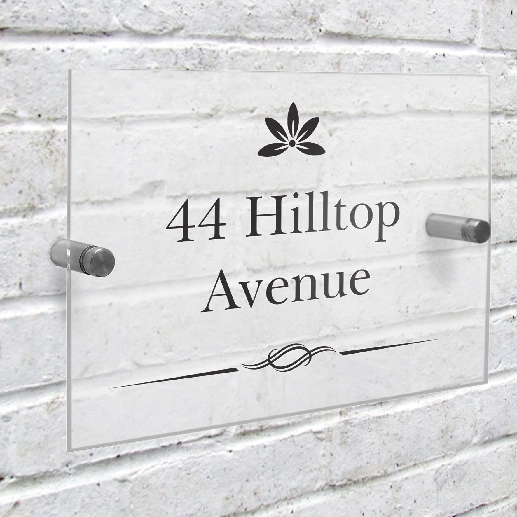 Personalised Decorative Swirl Acrylic House Sign - MK&JD Gifts