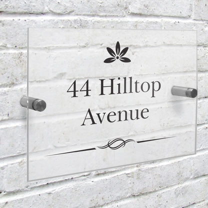 Personalised Decorative Swirl Acrylic House Sign - MK&JD Gifts