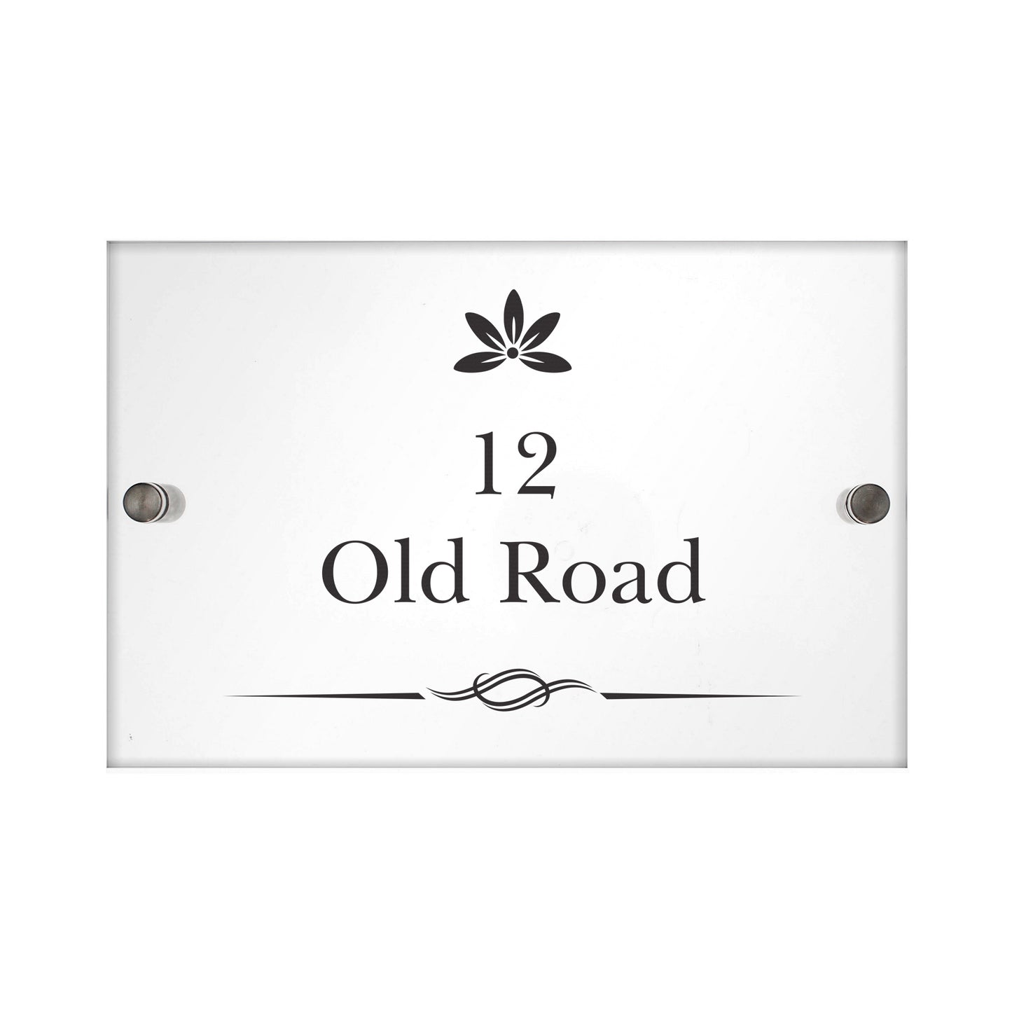 Personalised Decorative Swirl Acrylic House Sign - MK&JD Gifts