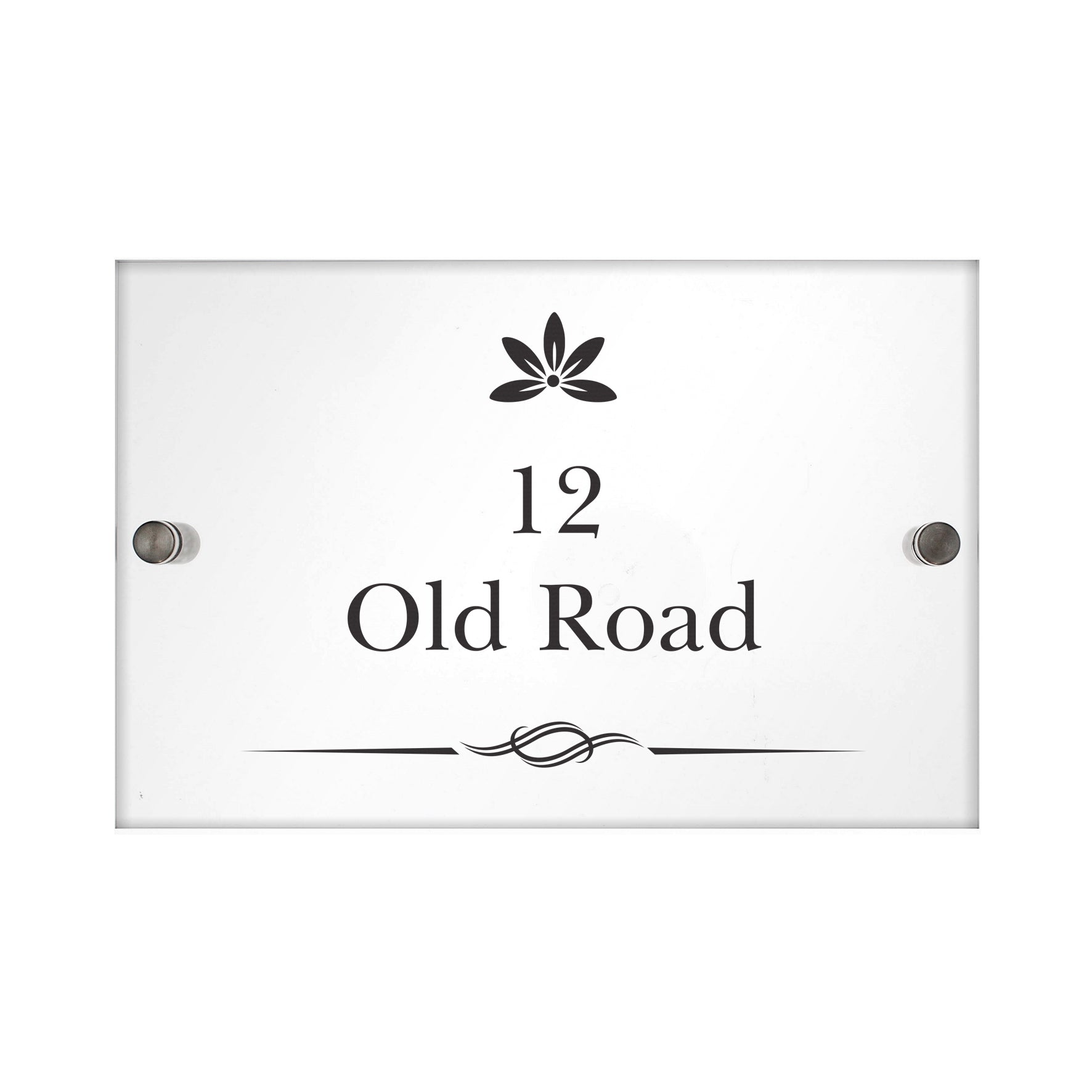 Personalised Decorative Swirl Acrylic House Sign - MK&JD Gifts