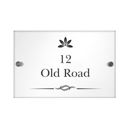 Personalised Decorative Swirl Acrylic House Sign - MK&JD Gifts