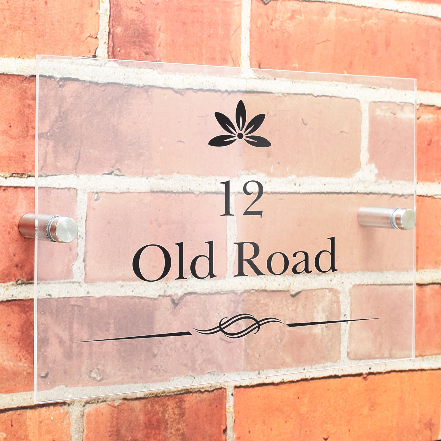 Personalised Decorative Swirl Acrylic House Sign - MK&JD Gifts
