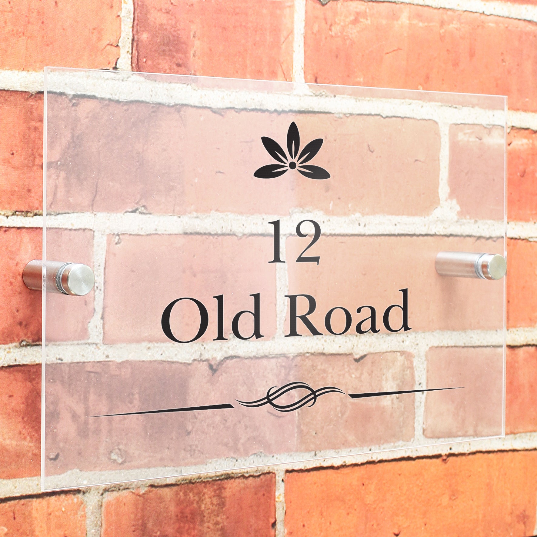 Personalised Decorative Swirl Acrylic House Sign - MK&JD Gifts