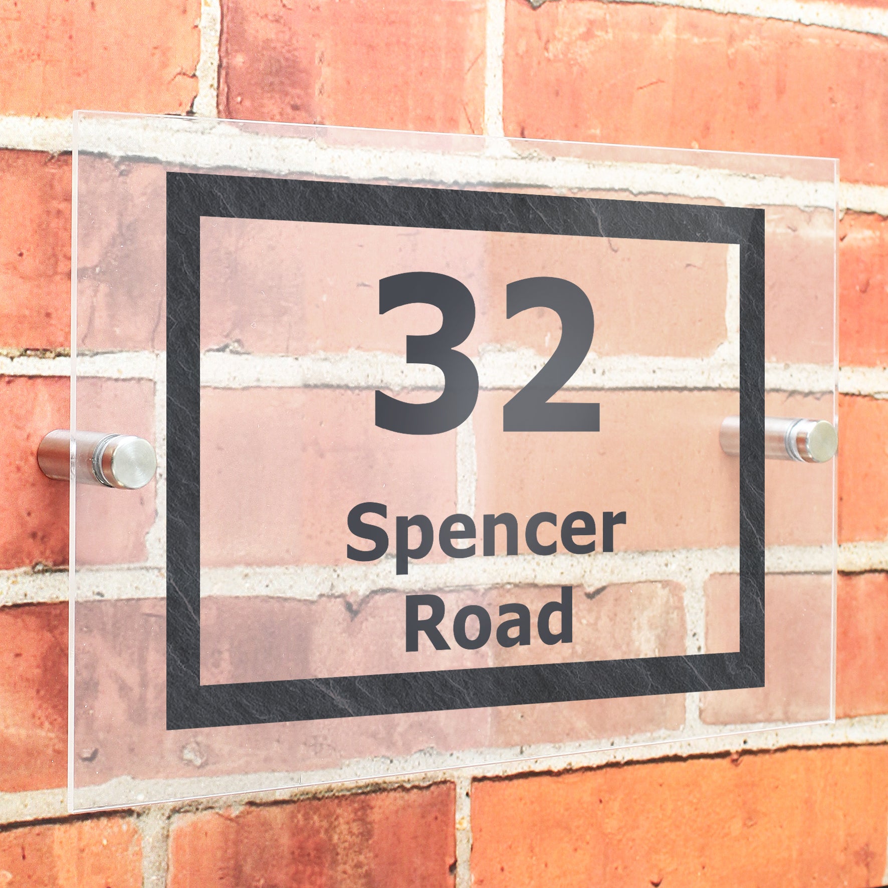 Personalised Marble Acrylic House Sign - MK&JD Gifts