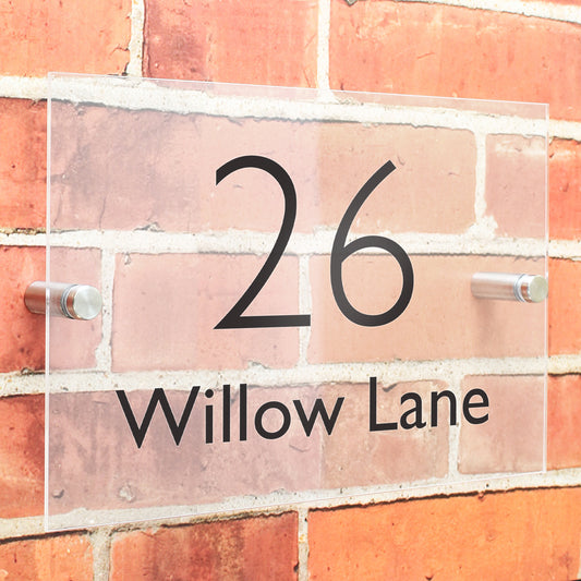 Personalised Modern Acrylic House Sign - MK&JD Gifts