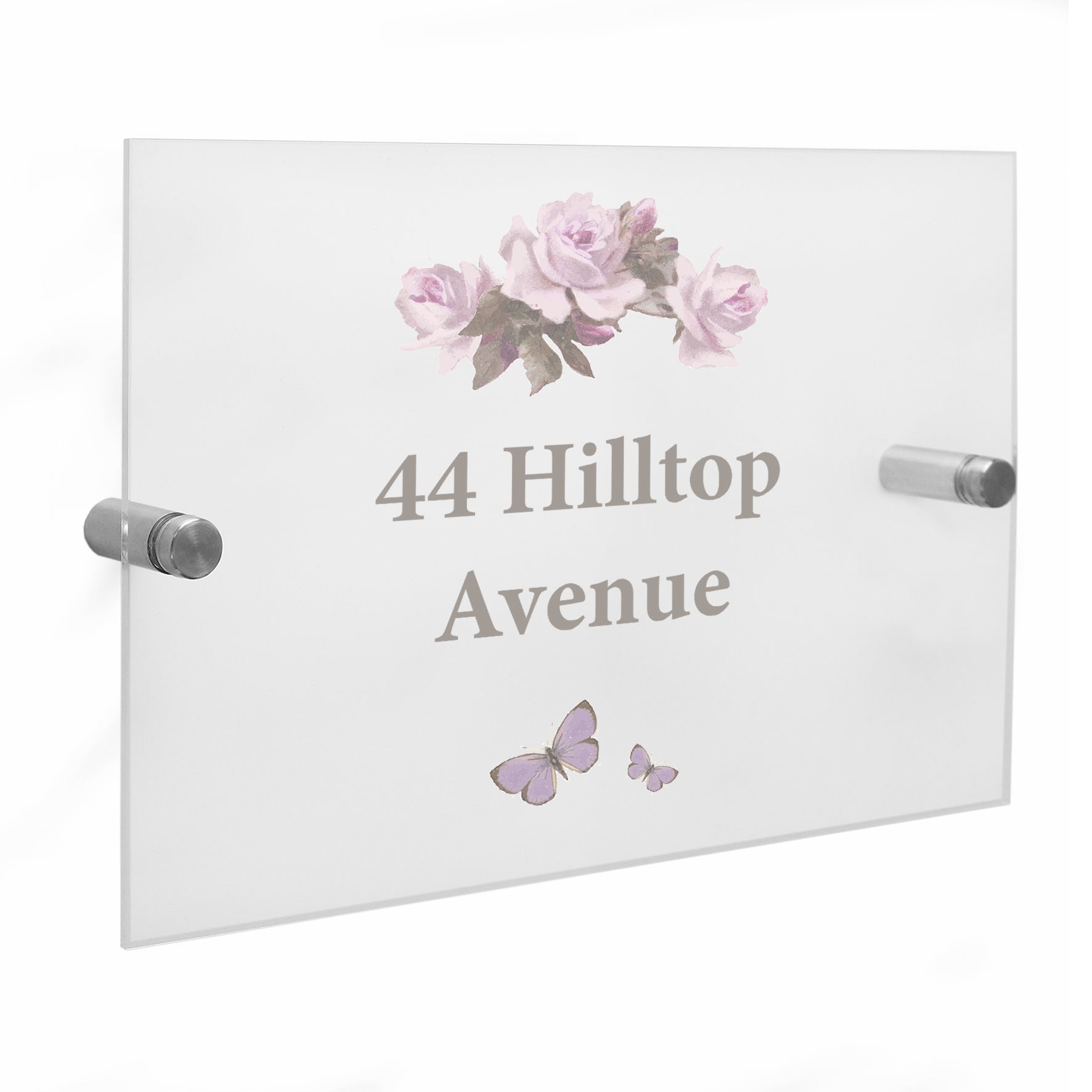 Personalised Vintage Rose Acrylic House Sign - MK&JD Gifts