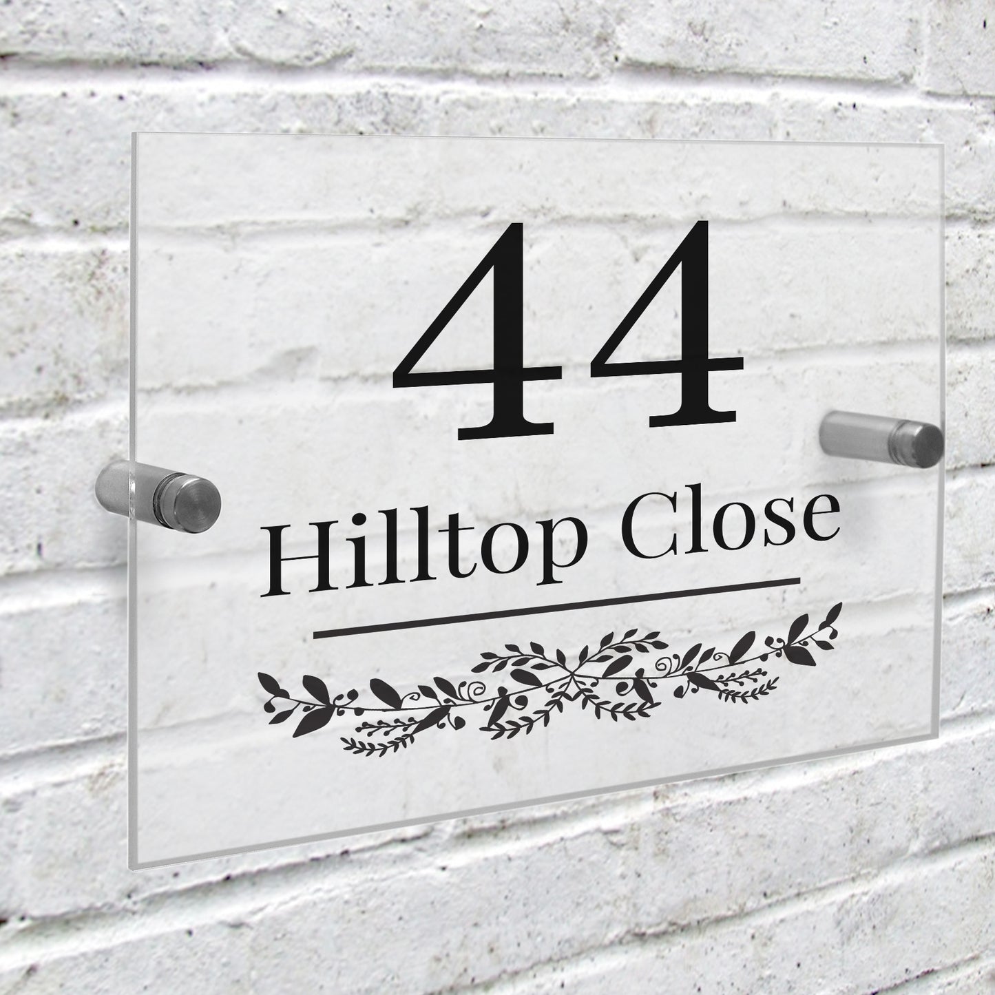Personalised Botanical Acrylic House Sign - MK&JD Gifts