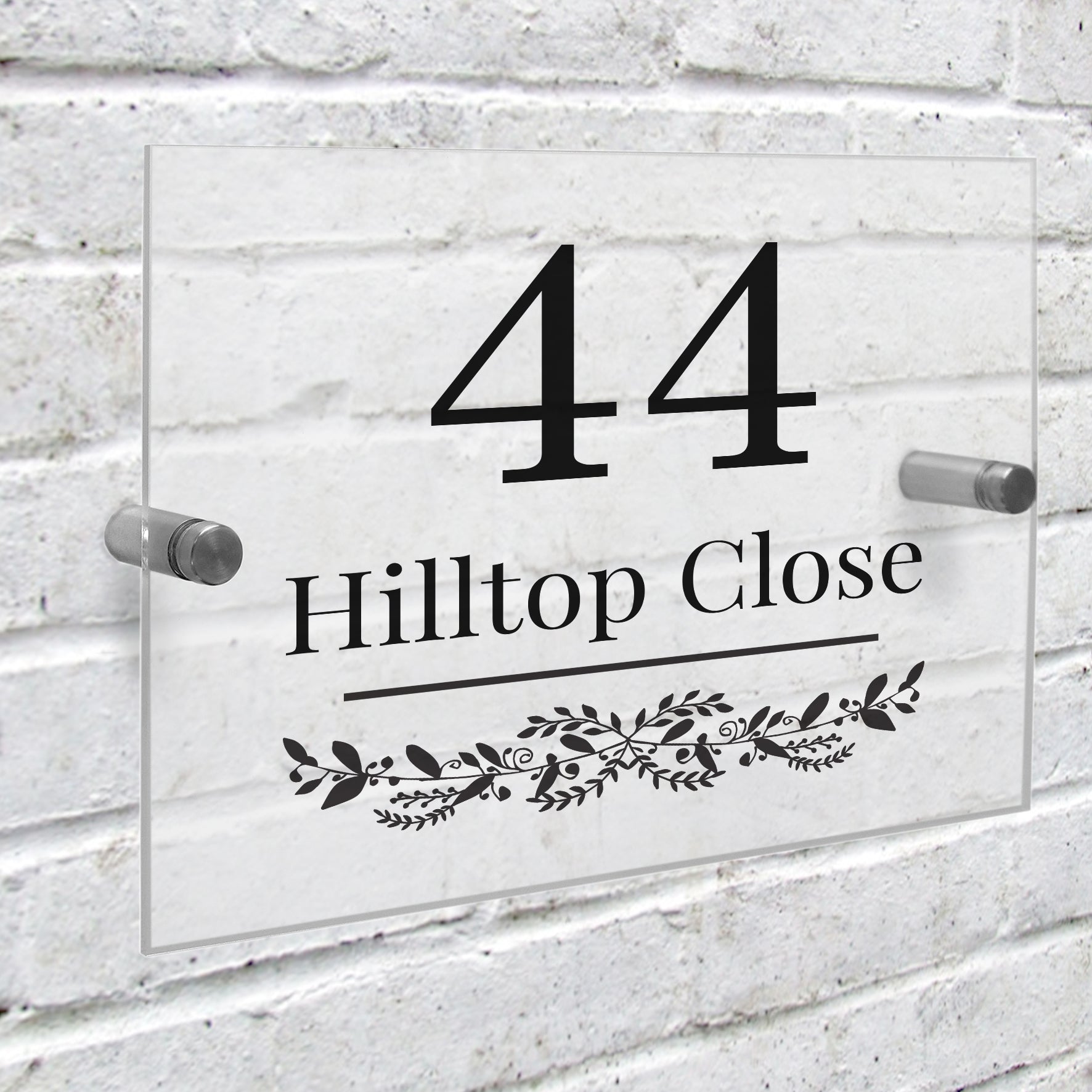 Personalised Botanical Acrylic House Sign - MK&JD Gifts