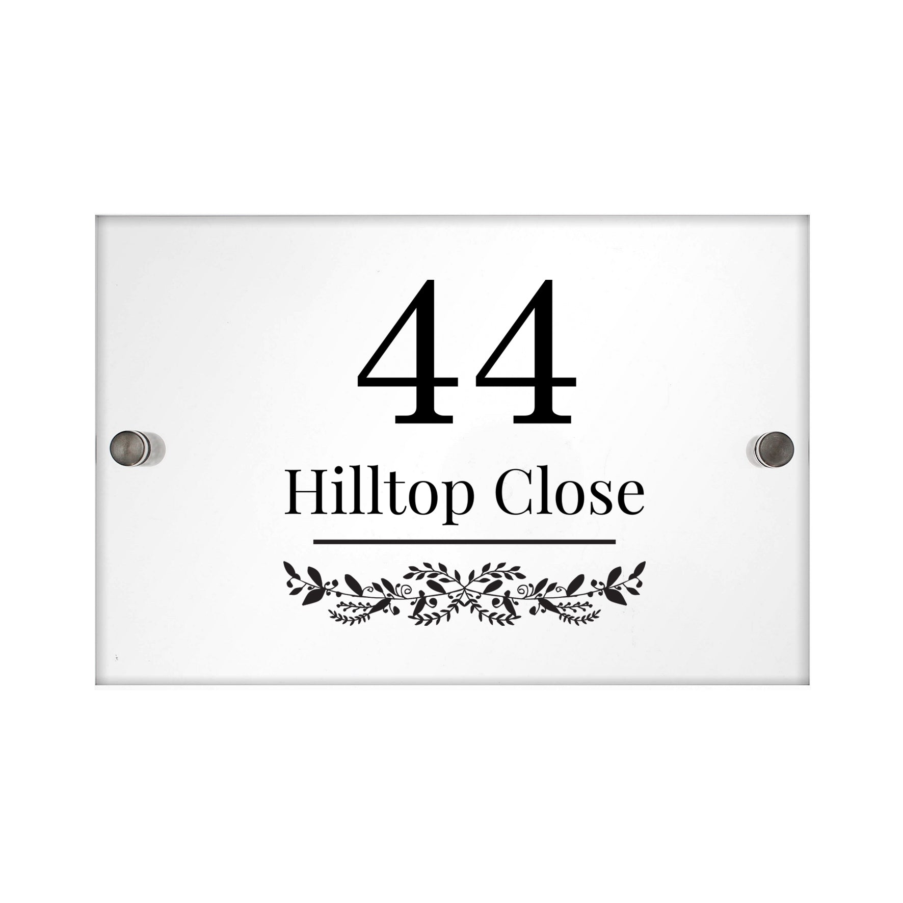 Personalised Botanical Acrylic House Sign - MK&JD Gifts