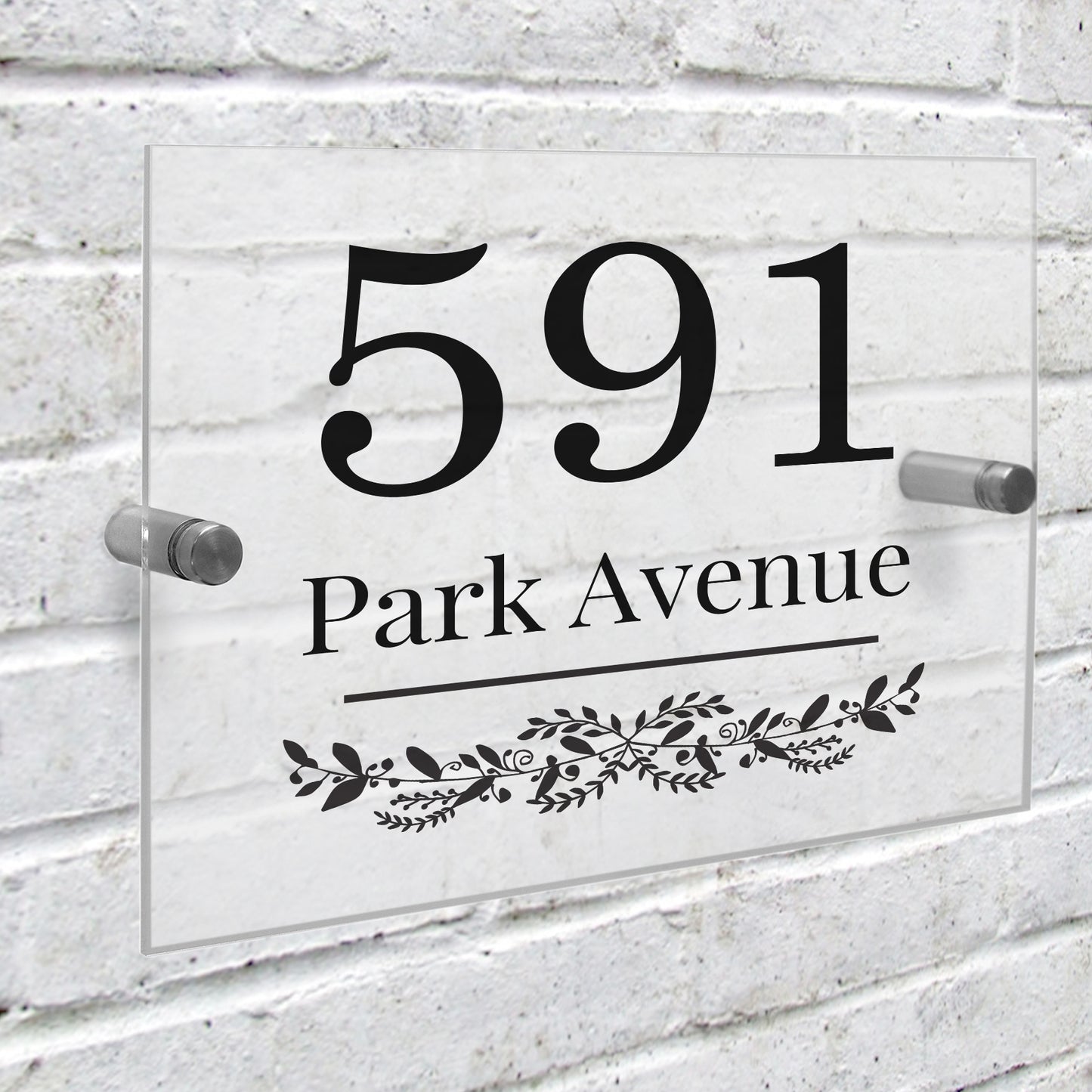 Personalised Botanical Acrylic House Sign - MK&JD Gifts