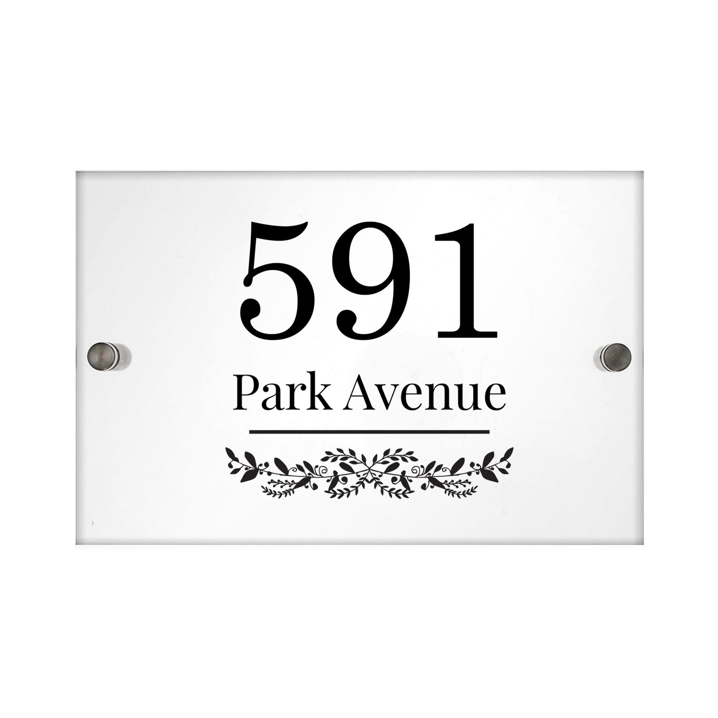 Personalised Botanical Acrylic House Sign - MK&JD Gifts