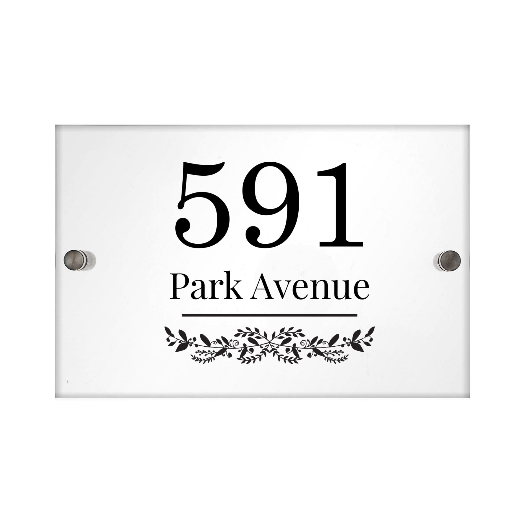 Personalised Botanical Acrylic House Sign - MK&JD Gifts