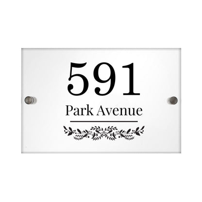 Personalised Botanical Acrylic House Sign - MK&JD Gifts