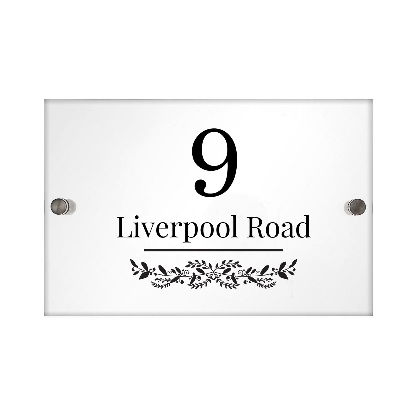 Personalised Botanical Acrylic House Sign - MK&JD Gifts