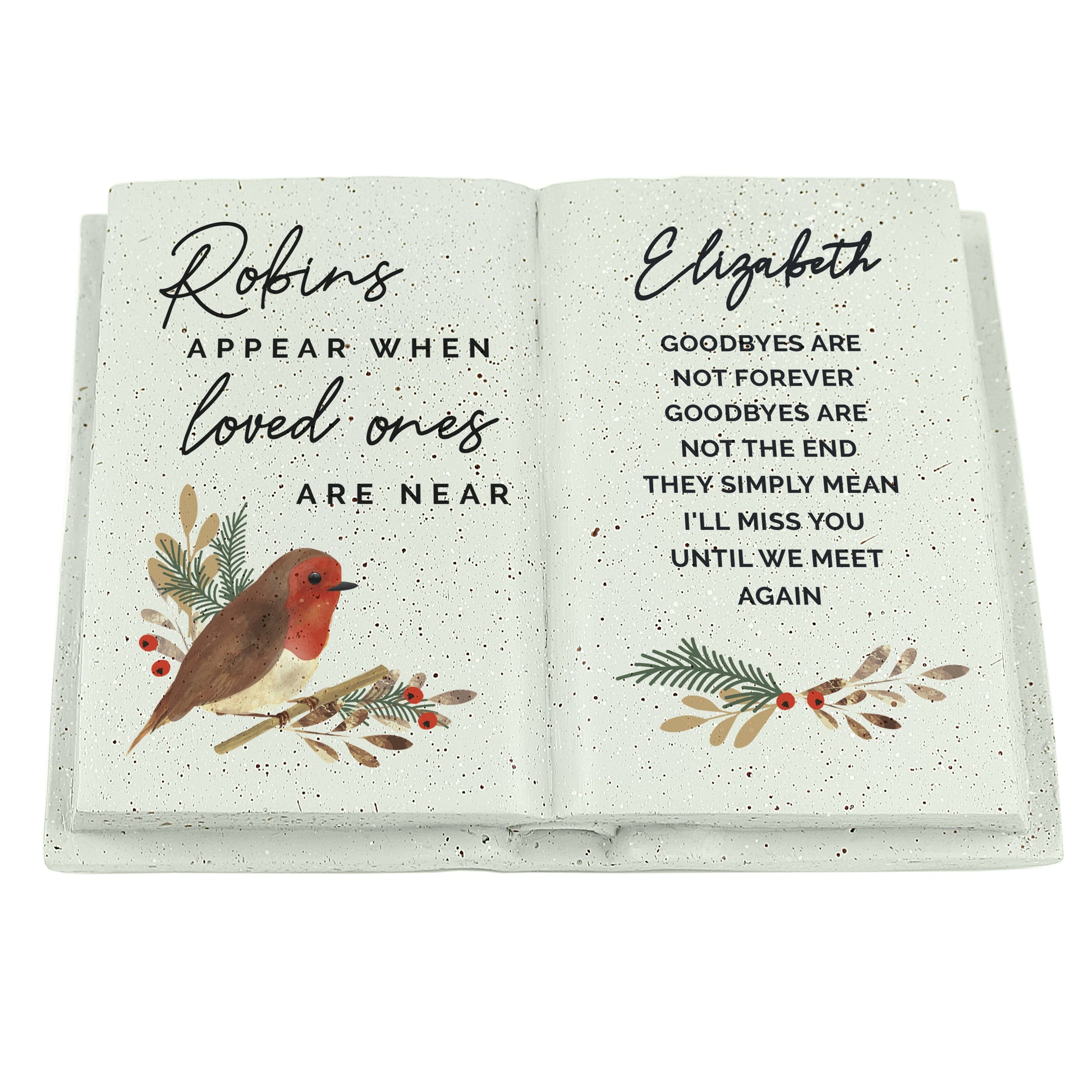Personalised Robins Appear.. Memorial Book - MK&JD Gifts