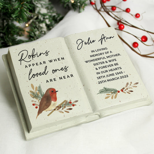 Personalised Robins Appear.. Memorial Book - MK&JD Gifts