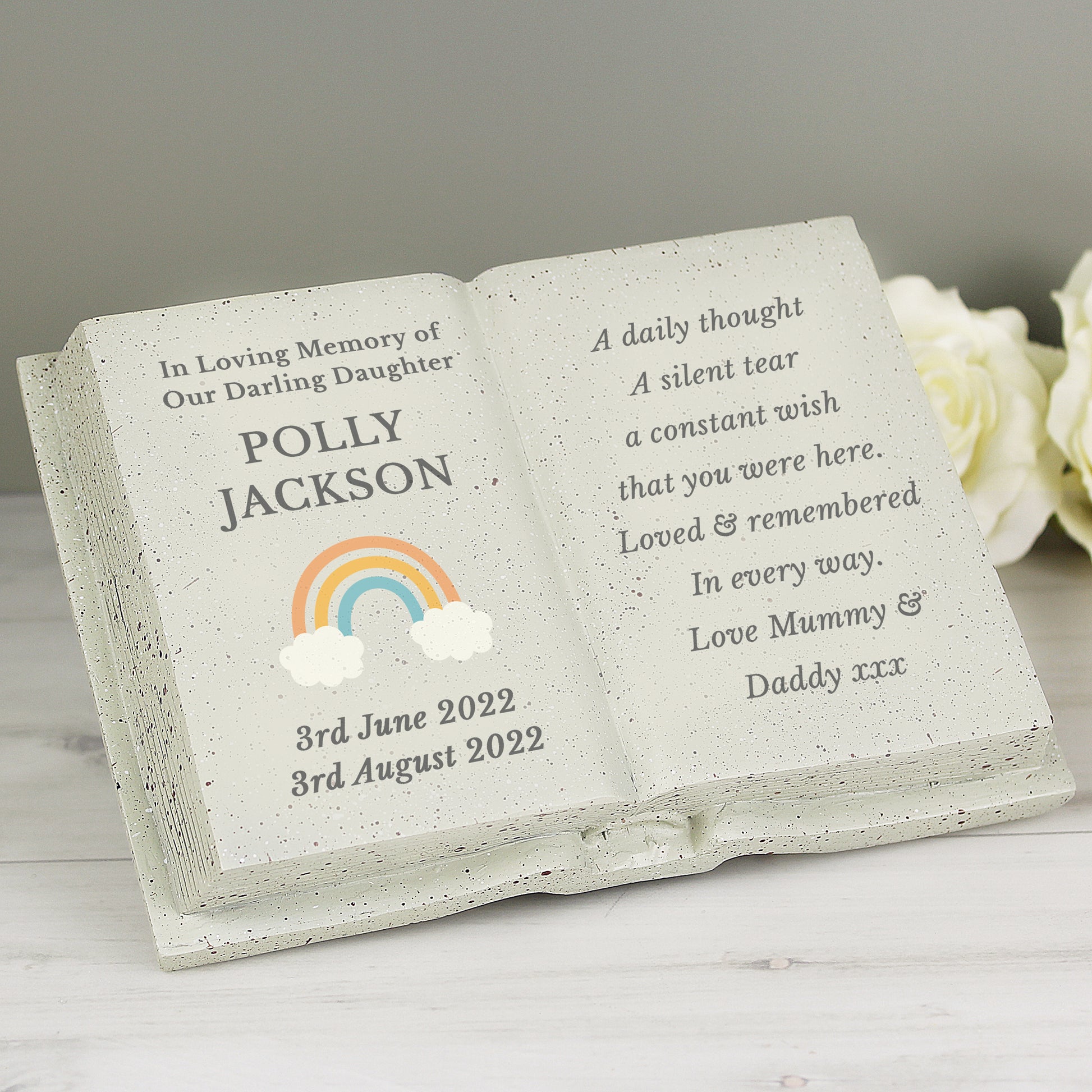 Personalised Rainbow Memorial Book - MK&JD Gifts