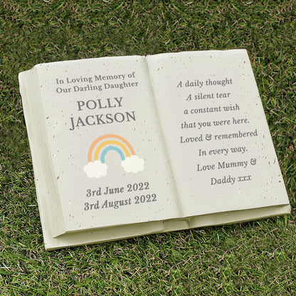 Personalised Rainbow Memorial Book - MK&JD Gifts