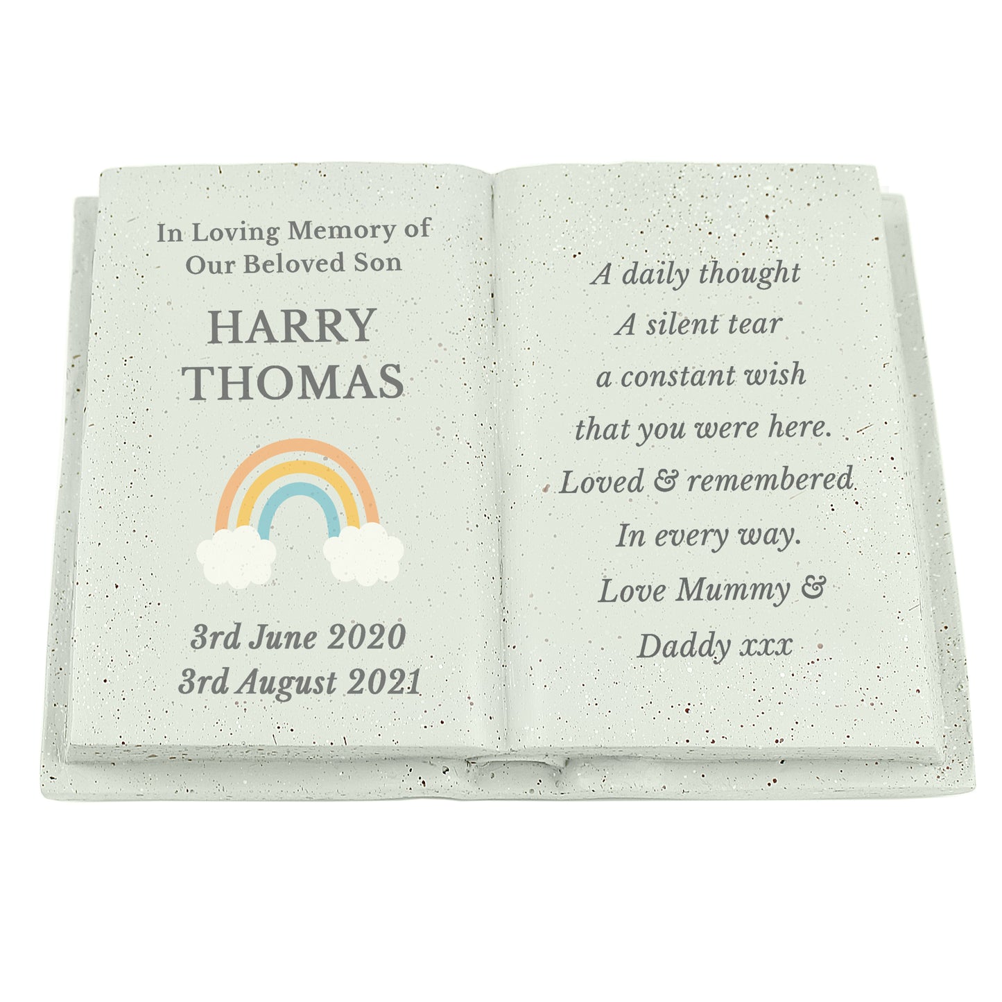 Personalised Rainbow Memorial Book - MK&JD Gifts