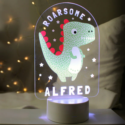 Personalised Roarsome Dinosaur LED Colour Changing Night Light - MK&JD Gifts