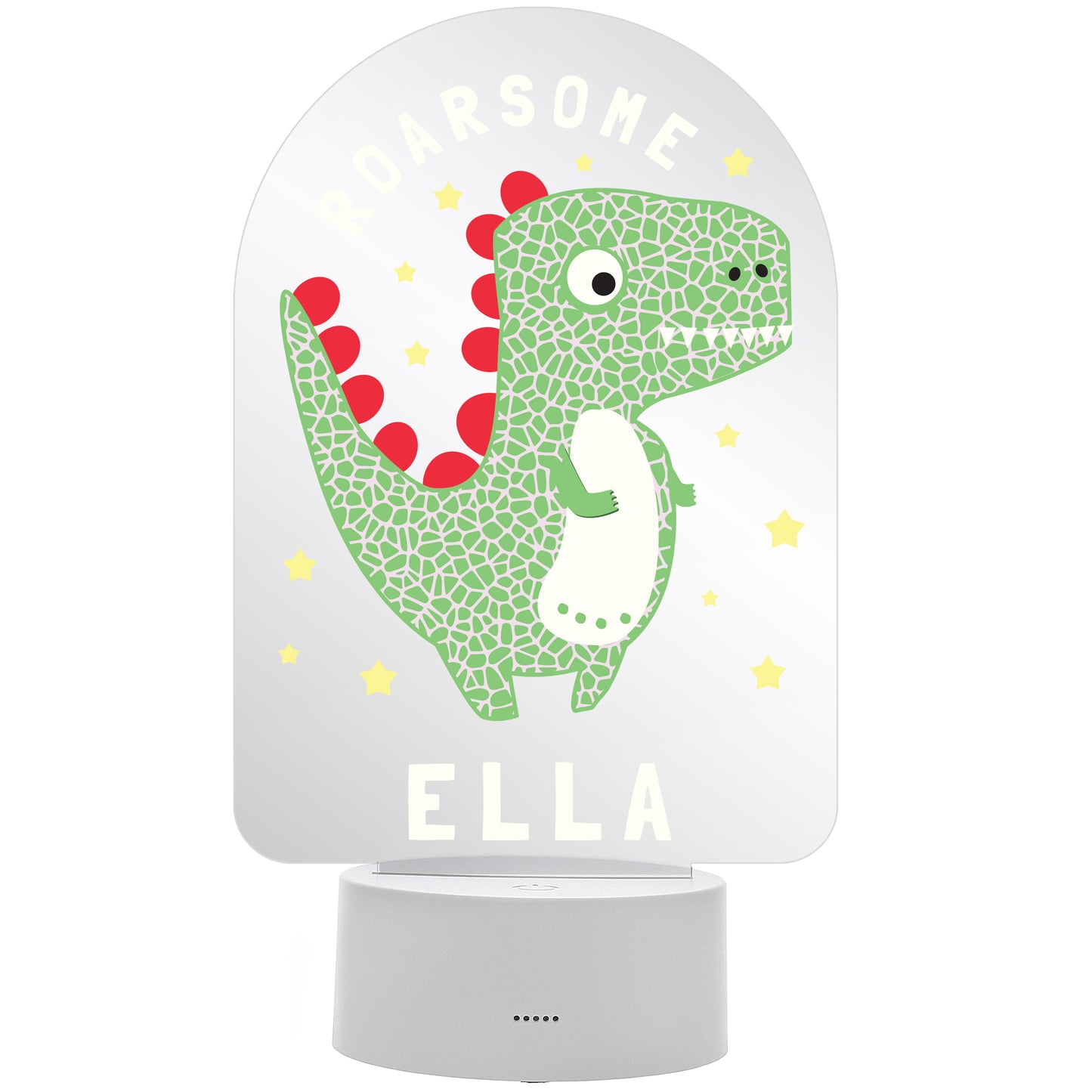 Personalised Roarsome Dinosaur LED Colour Changing Night Light - MK&JD Gifts