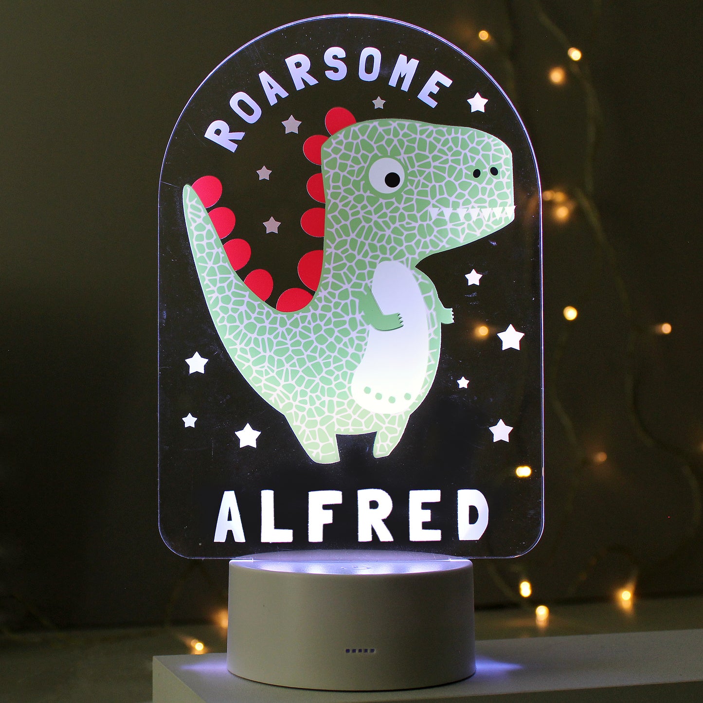 Personalised Roarsome Dinosaur LED Colour Changing Night Light - MK&JD Gifts