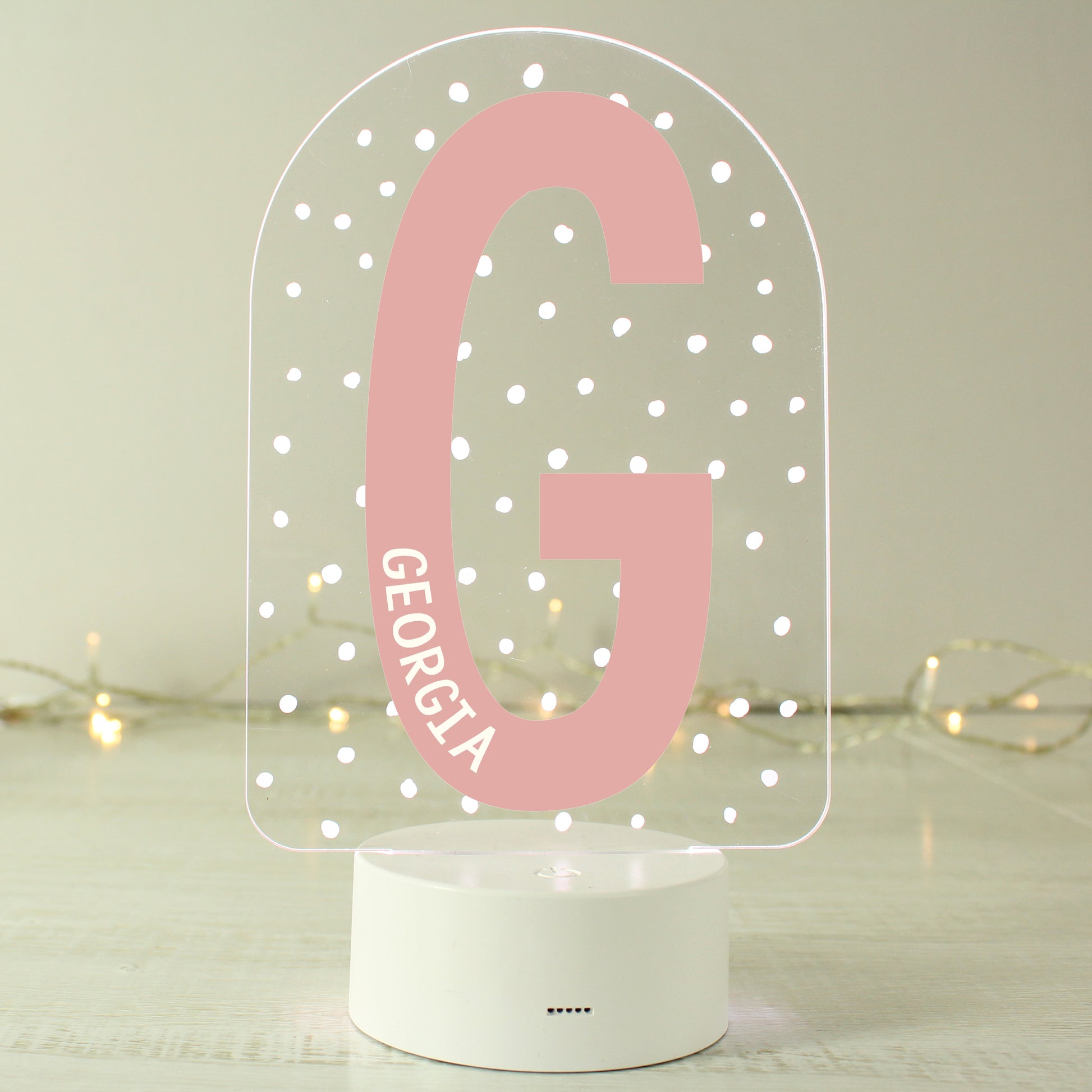 Personalised Initial LED Colour Changing Night Light - MK&JD Gifts