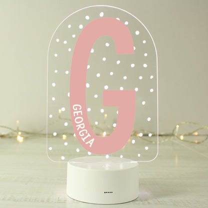 Personalised Initial LED Colour Changing Night Light - MK&JD Gifts