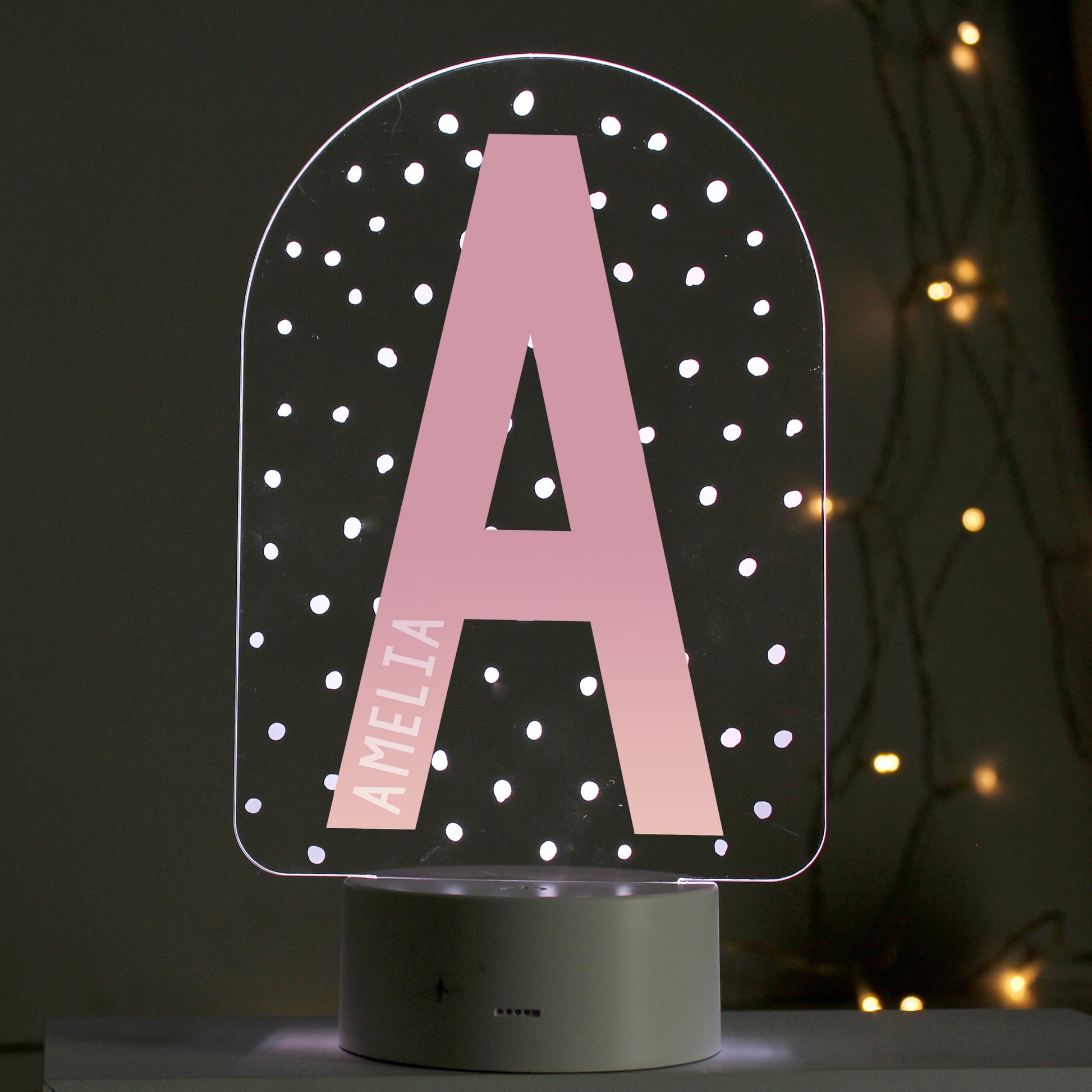 Personalised Initial LED Colour Changing Night Light - MK&JD Gifts