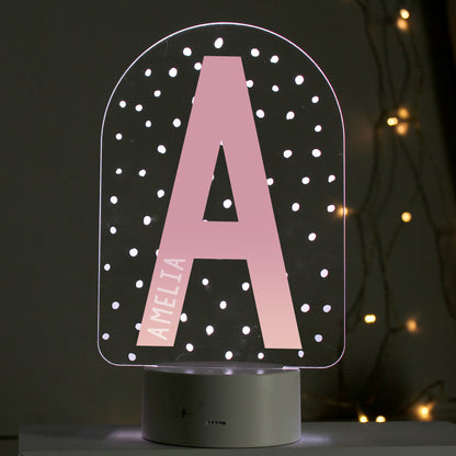 Personalised Initial LED Colour Changing Night Light - MK&JD Gifts