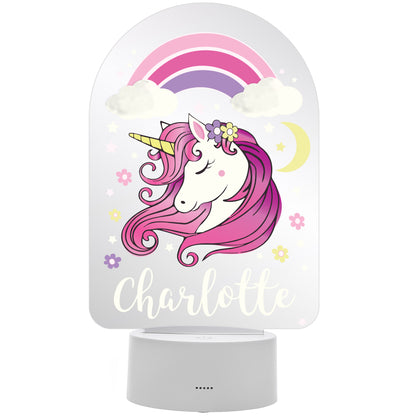 Personalised Pink Unicorn LED Colour Changing Night Light - MK&JD Gifts