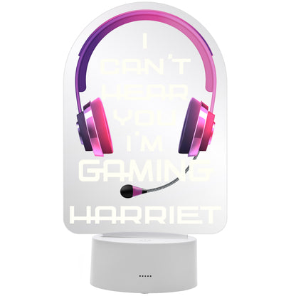 Personalised Pink Gaming LED Colour Changing Night Light - MK&JD Gifts