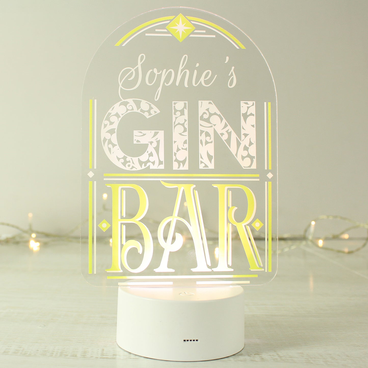 Personalised LED Colour Changing Gin Bar Sign - MK&JD Gifts