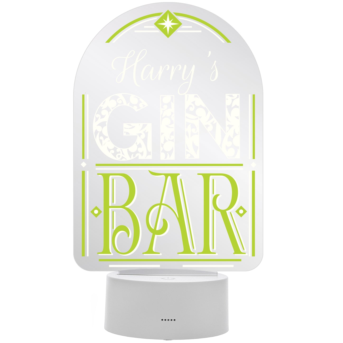 Personalised LED Colour Changing Gin Bar Sign - MK&JD Gifts