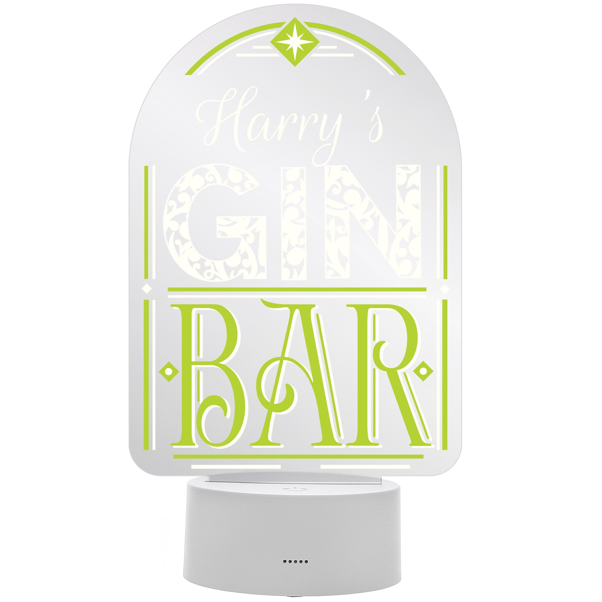 Personalised LED Colour Changing Gin Bar Sign - MK&JD Gifts