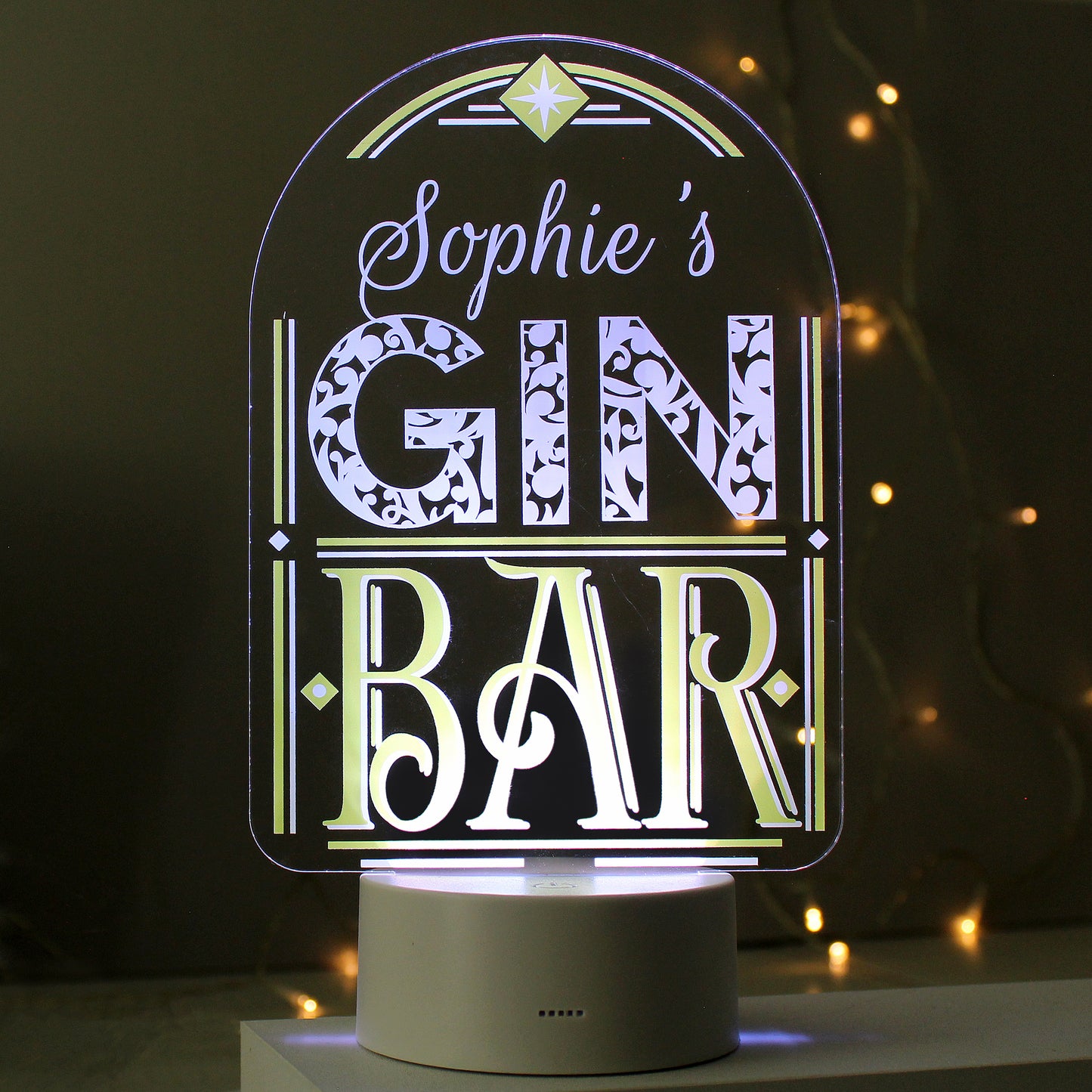 Personalised LED Colour Changing Gin Bar Sign - MK&JD Gifts