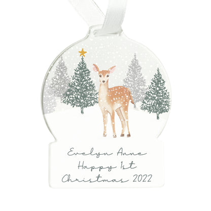 Personalised A Winter's Night Acrylic Snowglobe Decoration - MK&JD Gifts