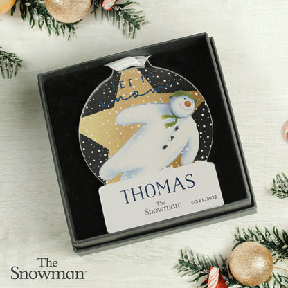Personalised The Snowman Acrylic Decoration - MK&JD Gifts