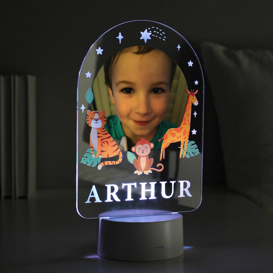 Personalised Animal Photo Upload LED Colour Changing Night Light - MK&JD Gifts