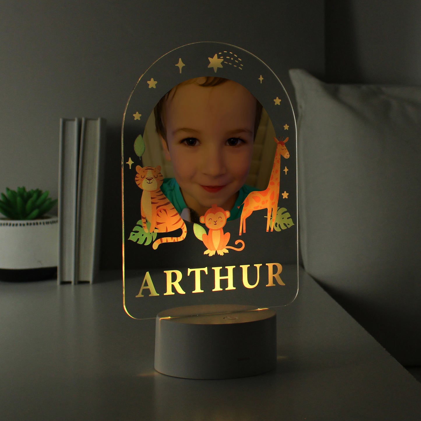 Personalised Animal Photo Upload LED Colour Changing Night Light - MK&JD Gifts
