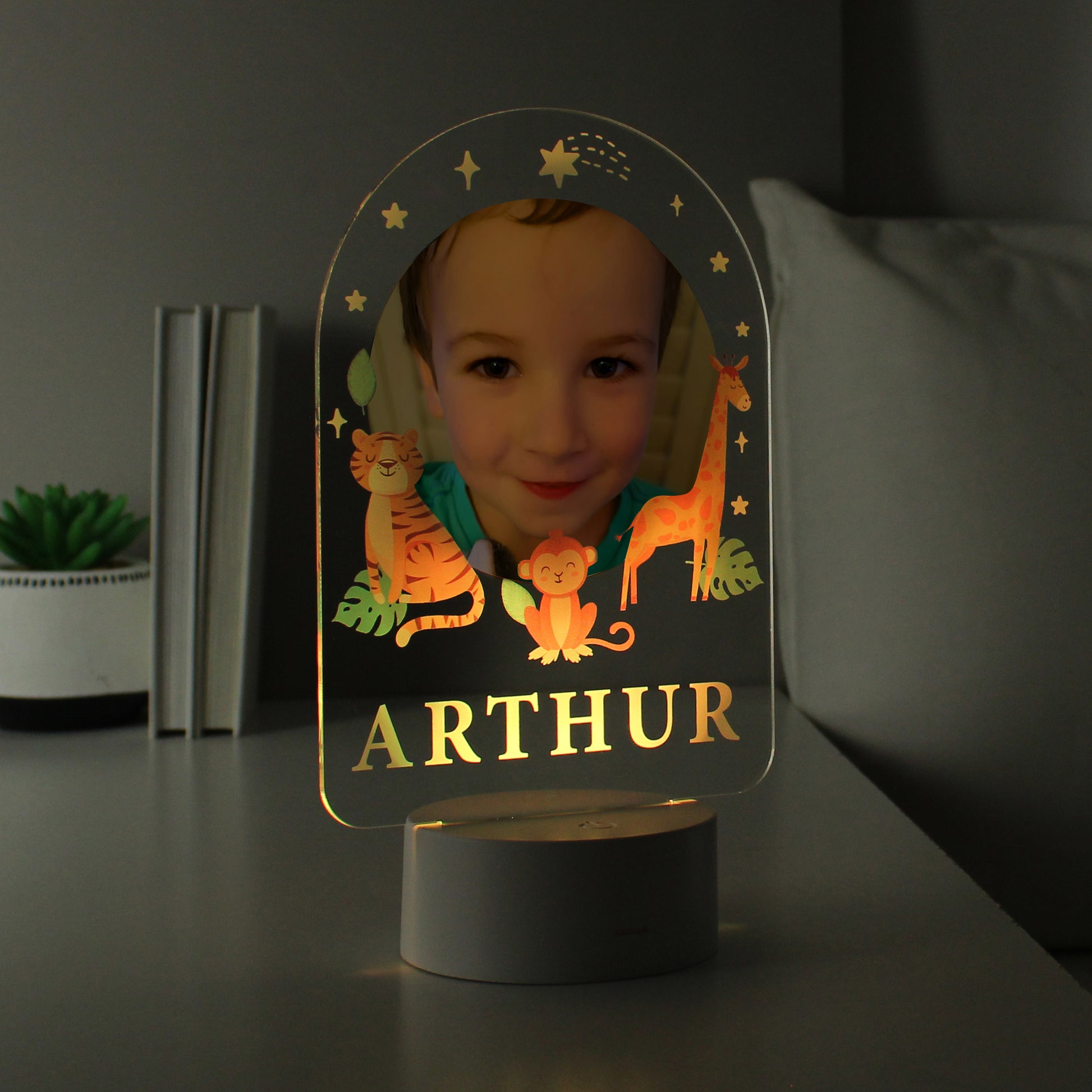 Personalised Animal Photo Upload LED Colour Changing Night Light - MK&JD Gifts