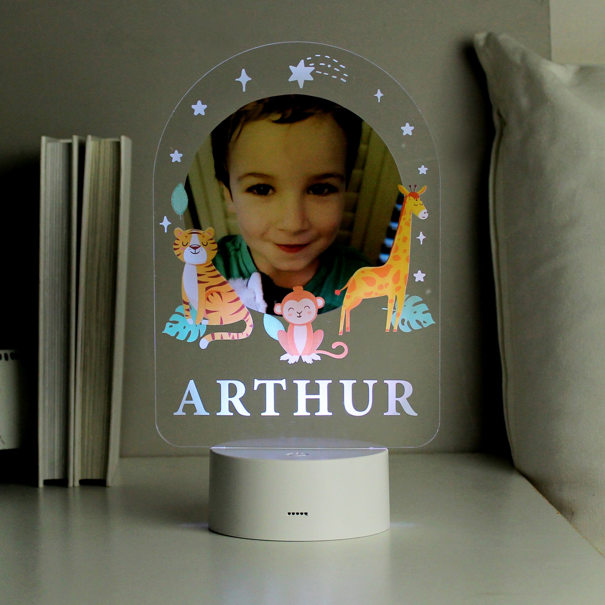 Personalised Animal Photo Upload LED Colour Changing Night Light - MK&JD Gifts