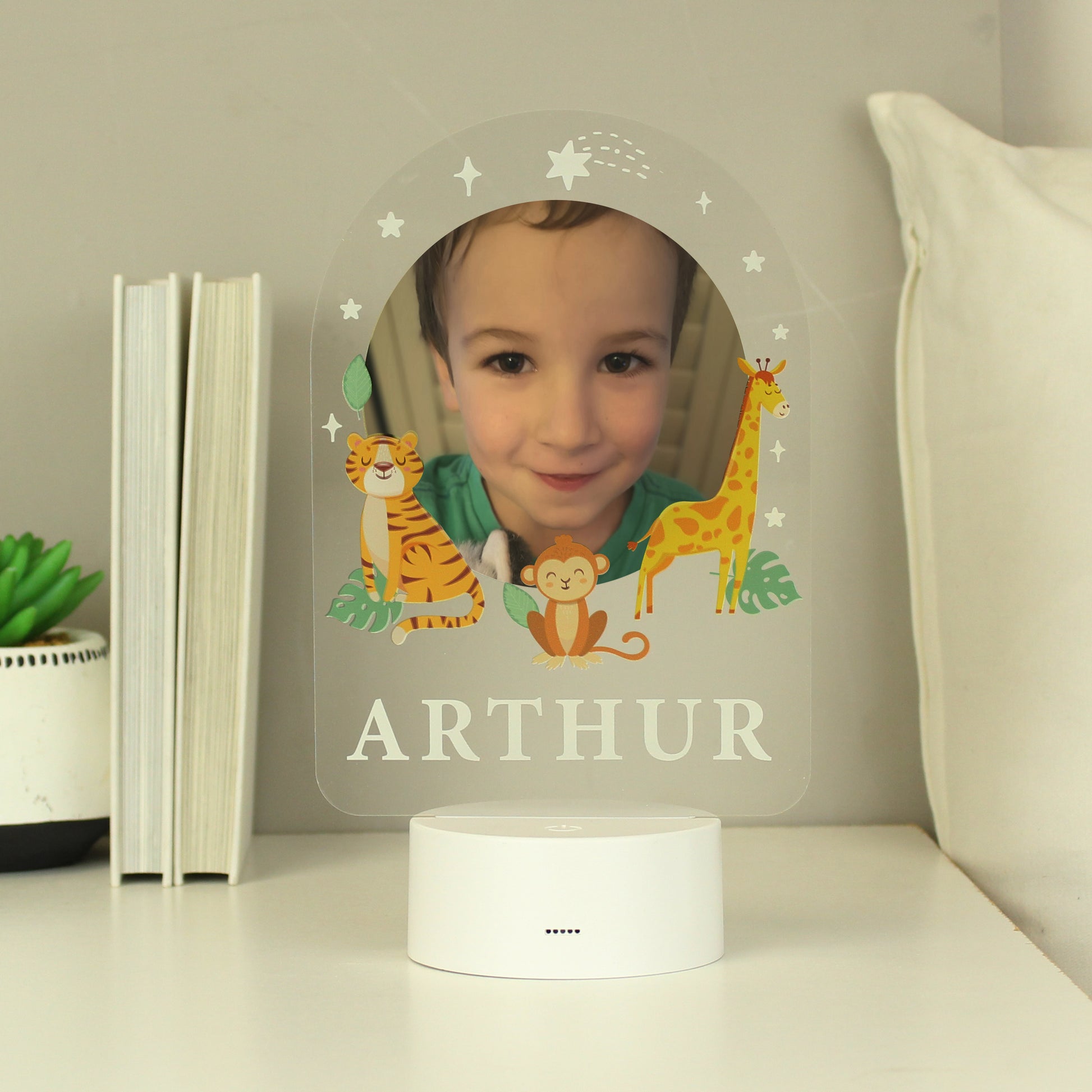 Personalised Animal Photo Upload LED Colour Changing Night Light - MK&JD Gifts