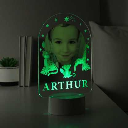 Personalised Animal Photo Upload LED Colour Changing Night Light - MK&JD Gifts
