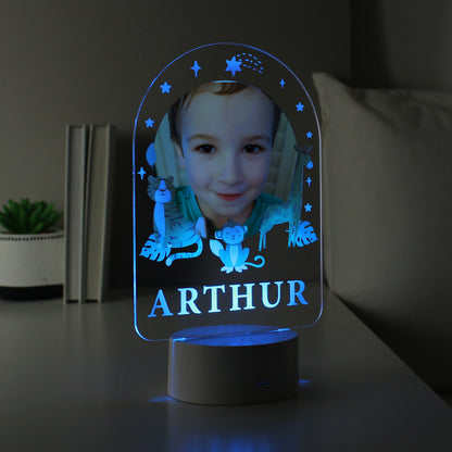 Personalised Animal Photo Upload LED Colour Changing Night Light - MK&JD Gifts
