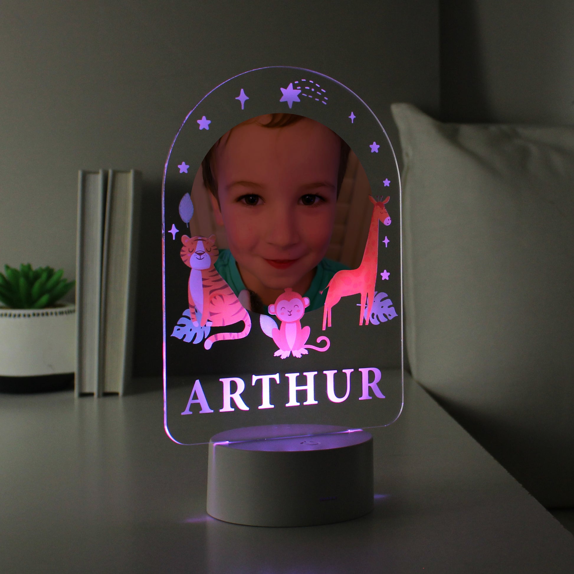 Personalised Animal Photo Upload LED Colour Changing Night Light - MK&JD Gifts