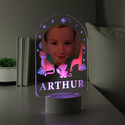 Personalised Animal Photo Upload LED Colour Changing Night Light - MK&JD Gifts