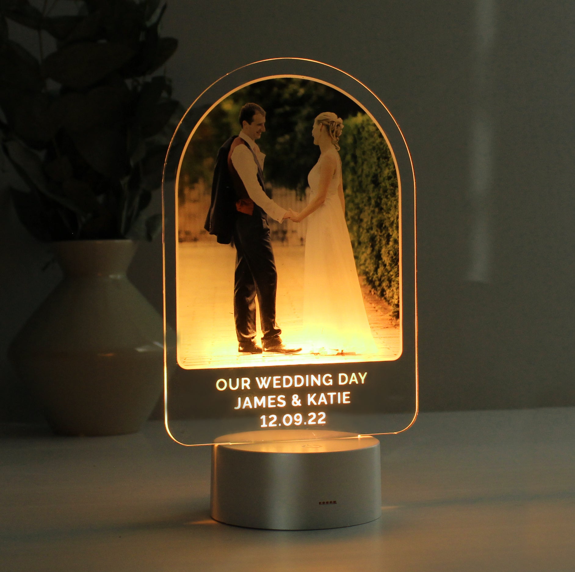 Personalised Free Text & Photo Upload LED Colour Changing Light - MK&JD Gifts